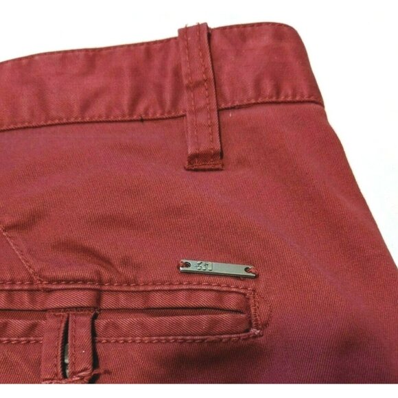 Le 31 Simons Men's Pants Stockholm Fit Burgundy 5 Pockets Size 32-34 L - Picture 7 of 9